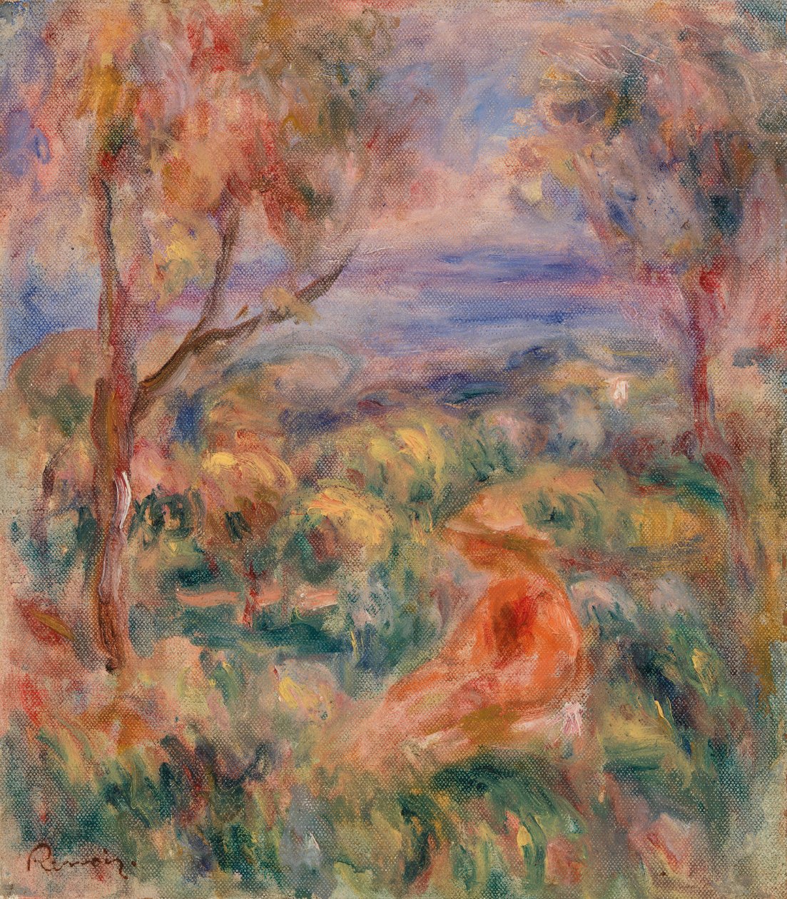 Seated Woman with Sea in the Distance by Pierre-Auguste Renoir