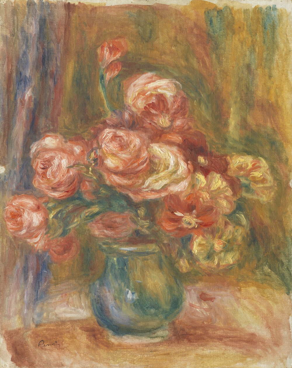 Vase of Roses by Pierre-Auguste Renoir