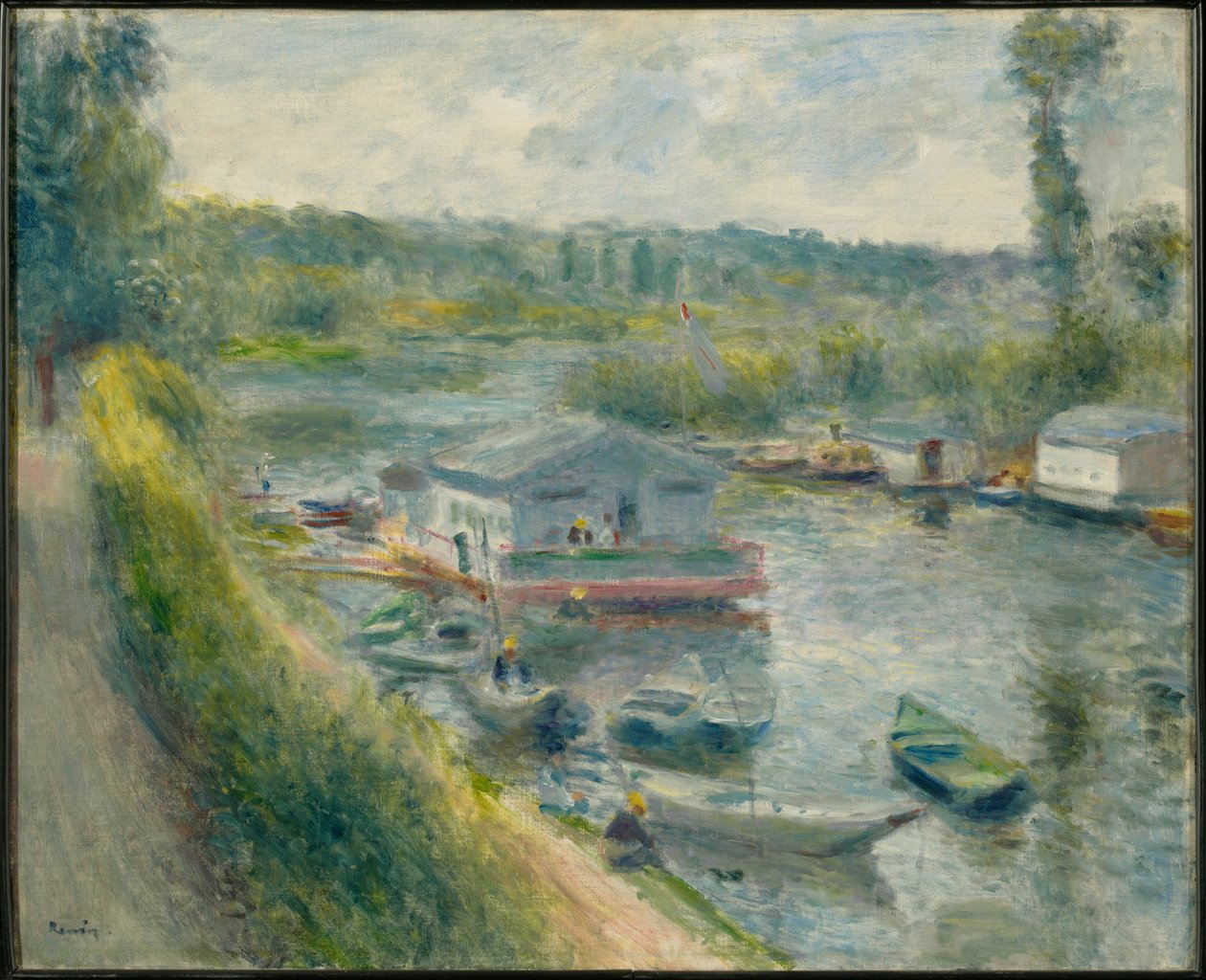 Wash-House Boat at Bas-Meudon by Pierre-Auguste Renoir