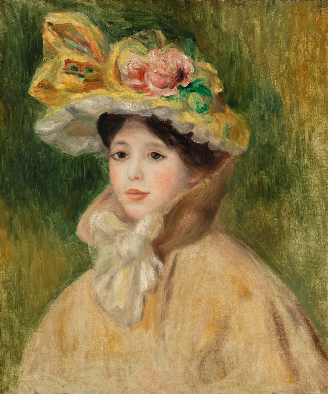 Woman with Capeline by Pierre-Auguste Renoir