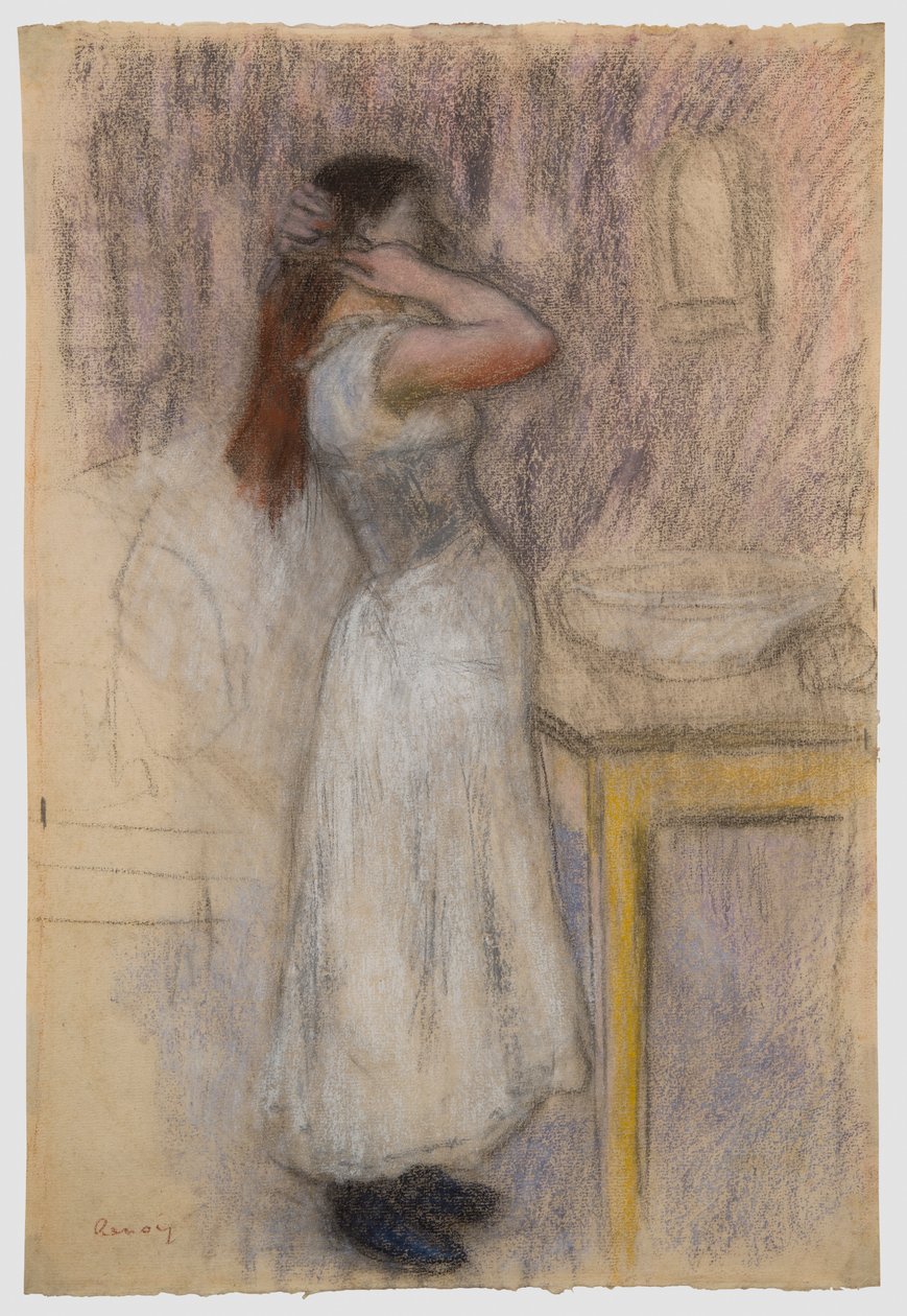 Young Woman at her Toilette by Pierre-Auguste Renoir