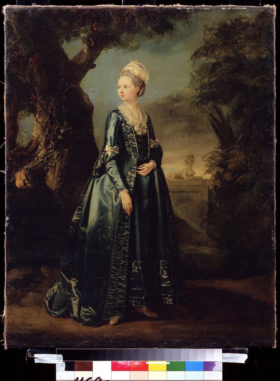 Lady in a Garden (Portrait of Grand Duchess Natalia) by Pierre Etienne Falconet