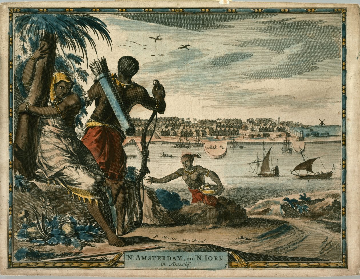 New Amsterdam, or New York in America, ca. 1700 by Pierre  Mortier