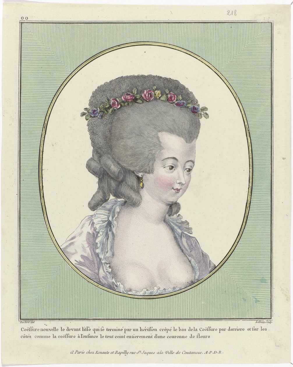 Hairstyles, Poufs, Hats and Bonnets: Eleven Hairstyles and Headdresses by Pierre Adrien Le Beau