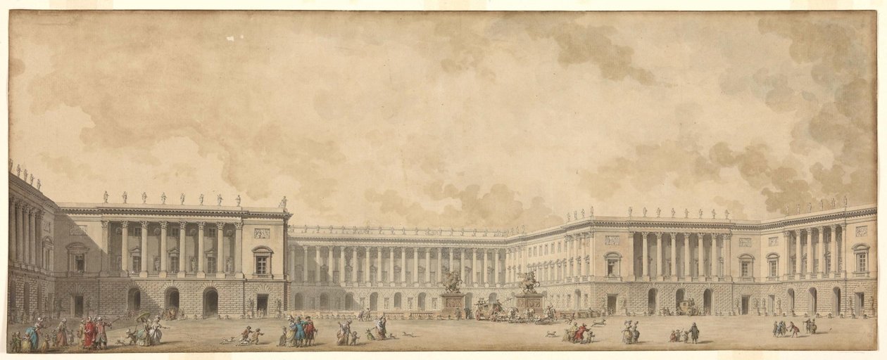 First Reconstruction Project of the Palace of Versailles Presented to King Louis XVI, c. 1785 by Pierre Adrien Paris