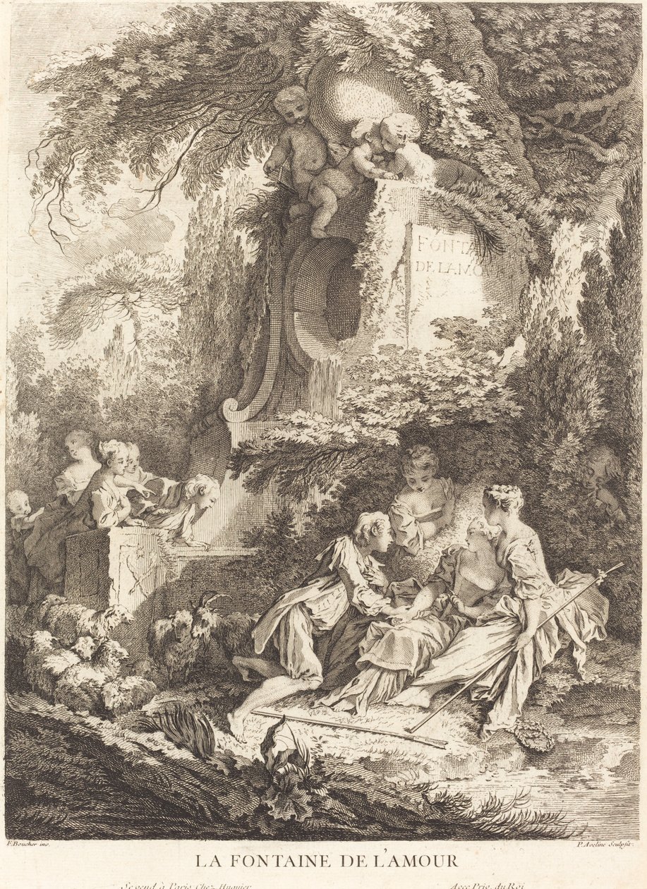 The Fountain of Love by Pierre Alexandre Aveline after François Boucher