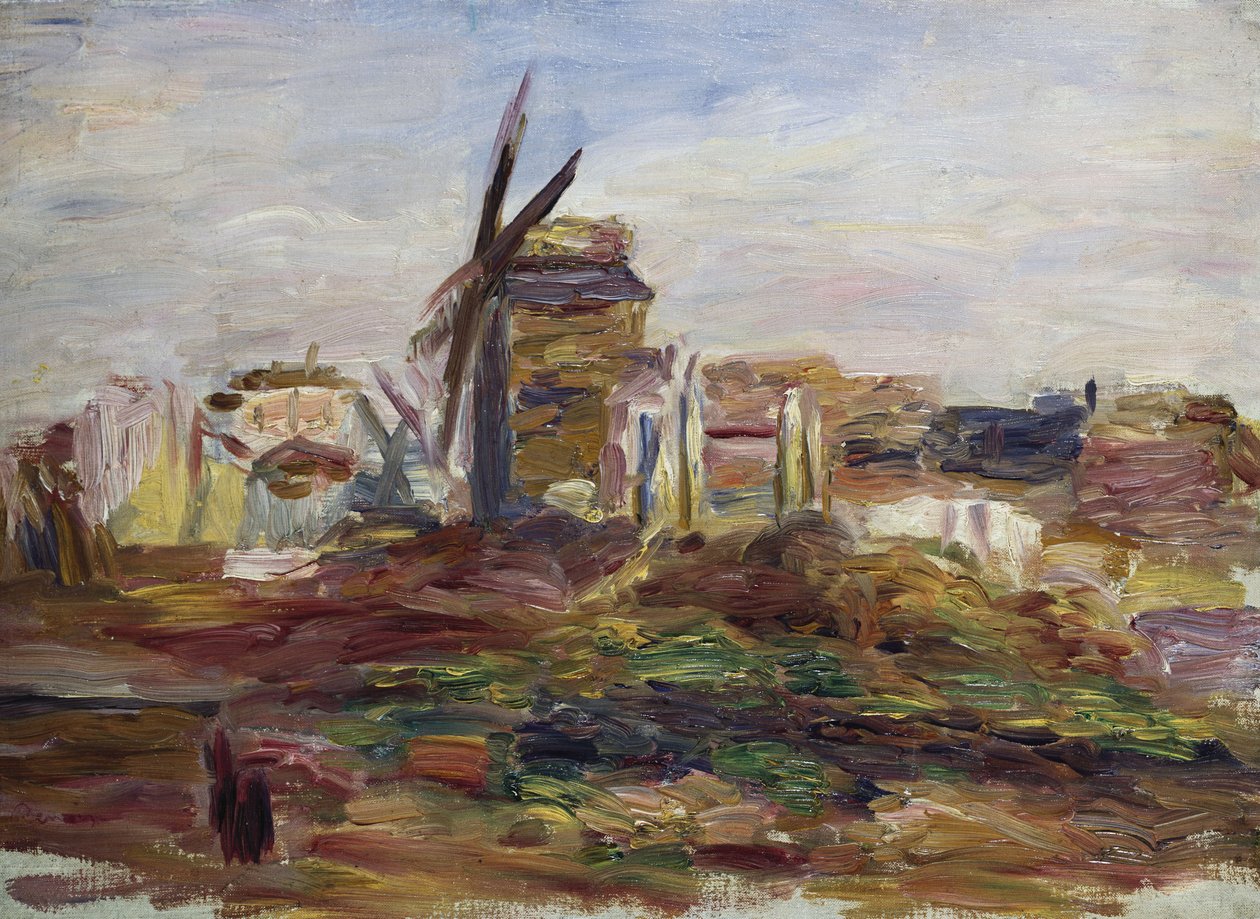 A Windmill by Pierre-Auguste Renoir
