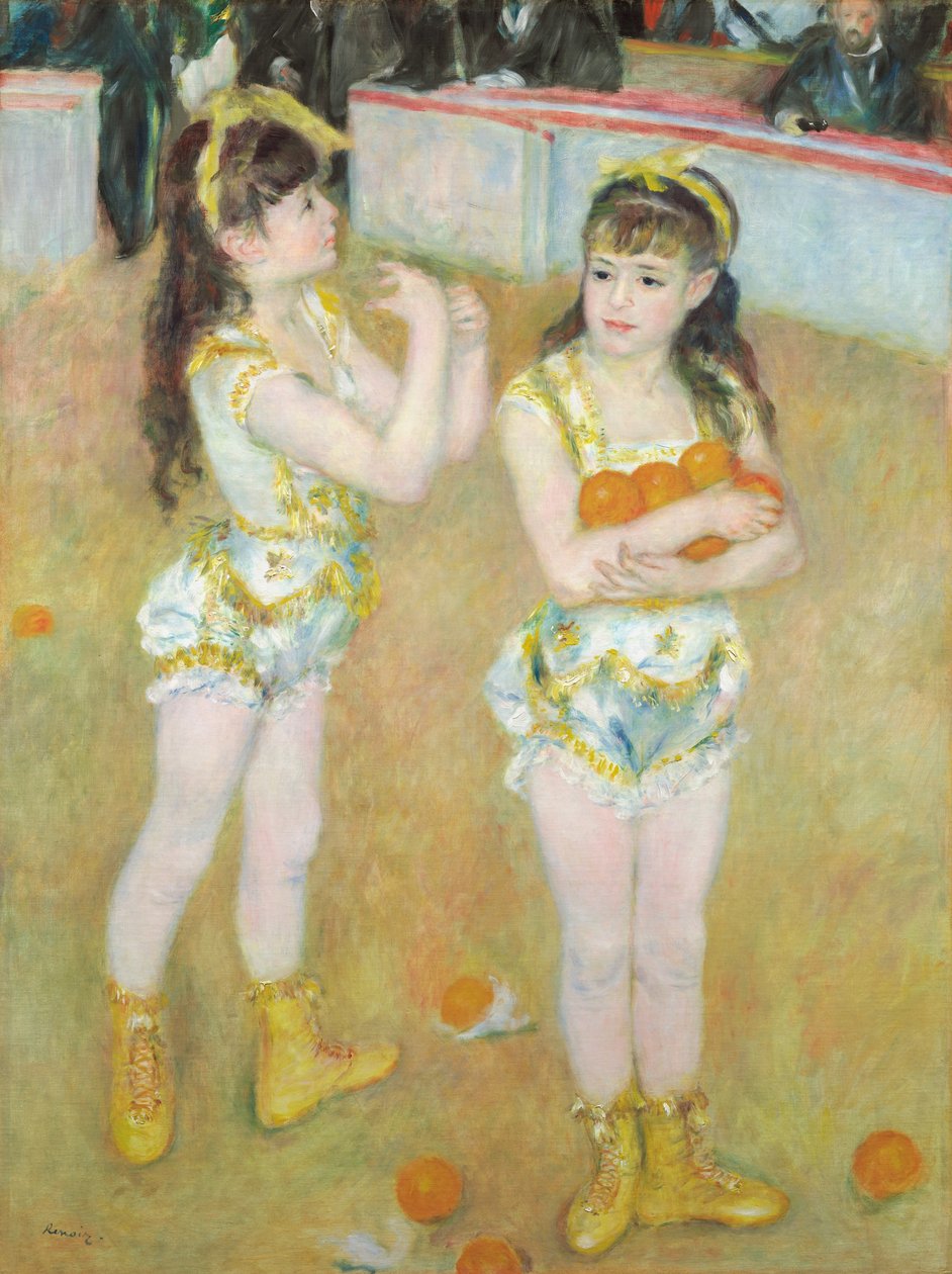 Acrobats at the Cirque Fernando (Francisca and Angelina Wartenberg) by Pierre Auguste Renoir