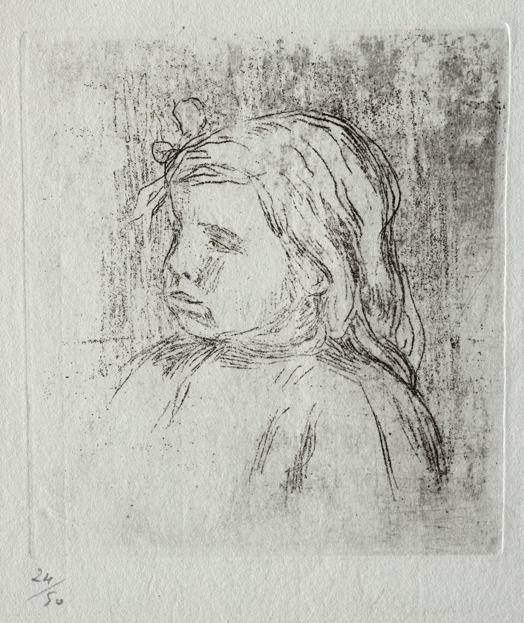 Claude Renoir, Three-Quarters to the Left by Pierre Auguste Renoir
