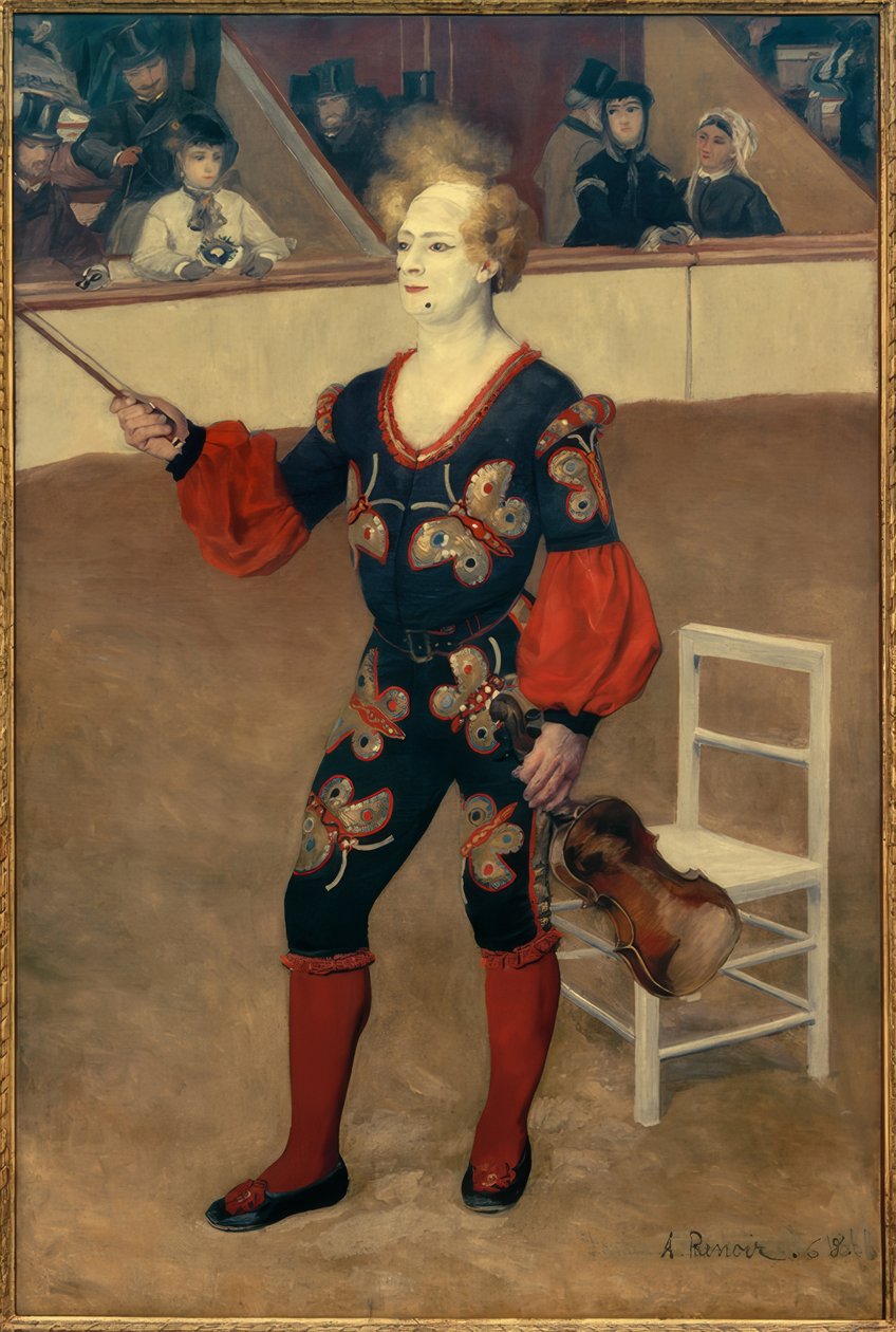 Clown at the Circus by Pierre-Auguste Renoir