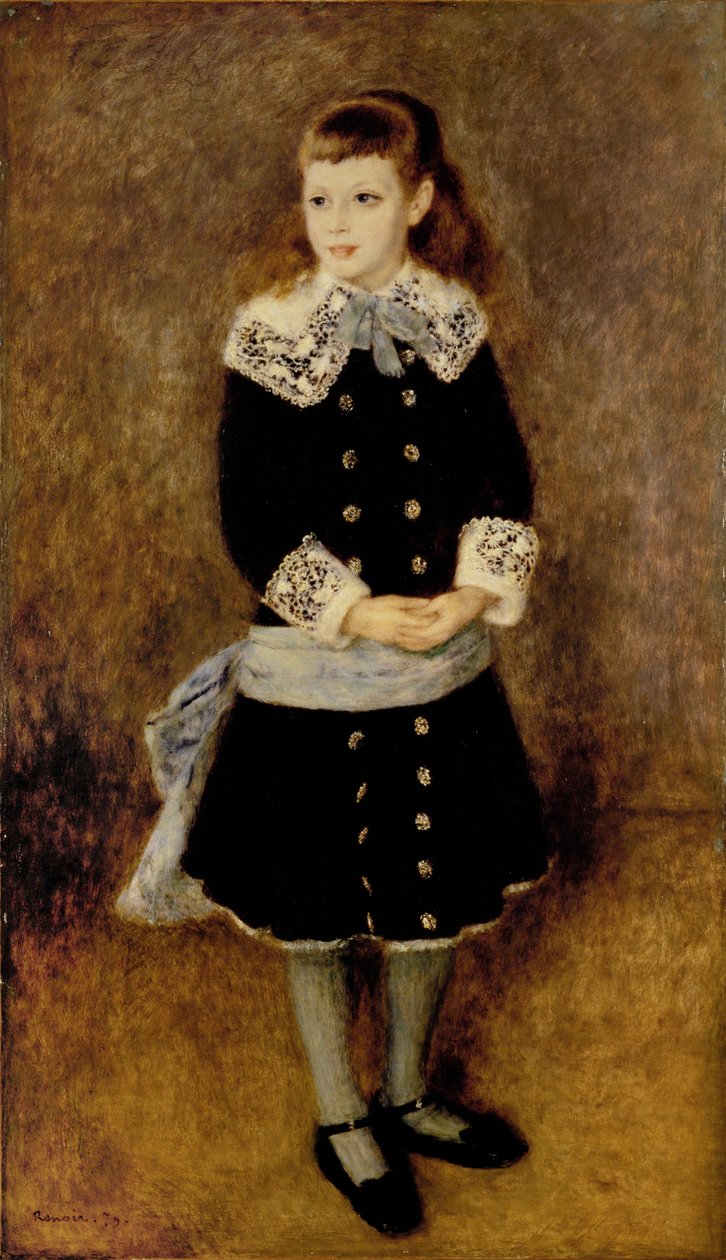 The Girl with the Blue Belt by Pierre Auguste Renoir