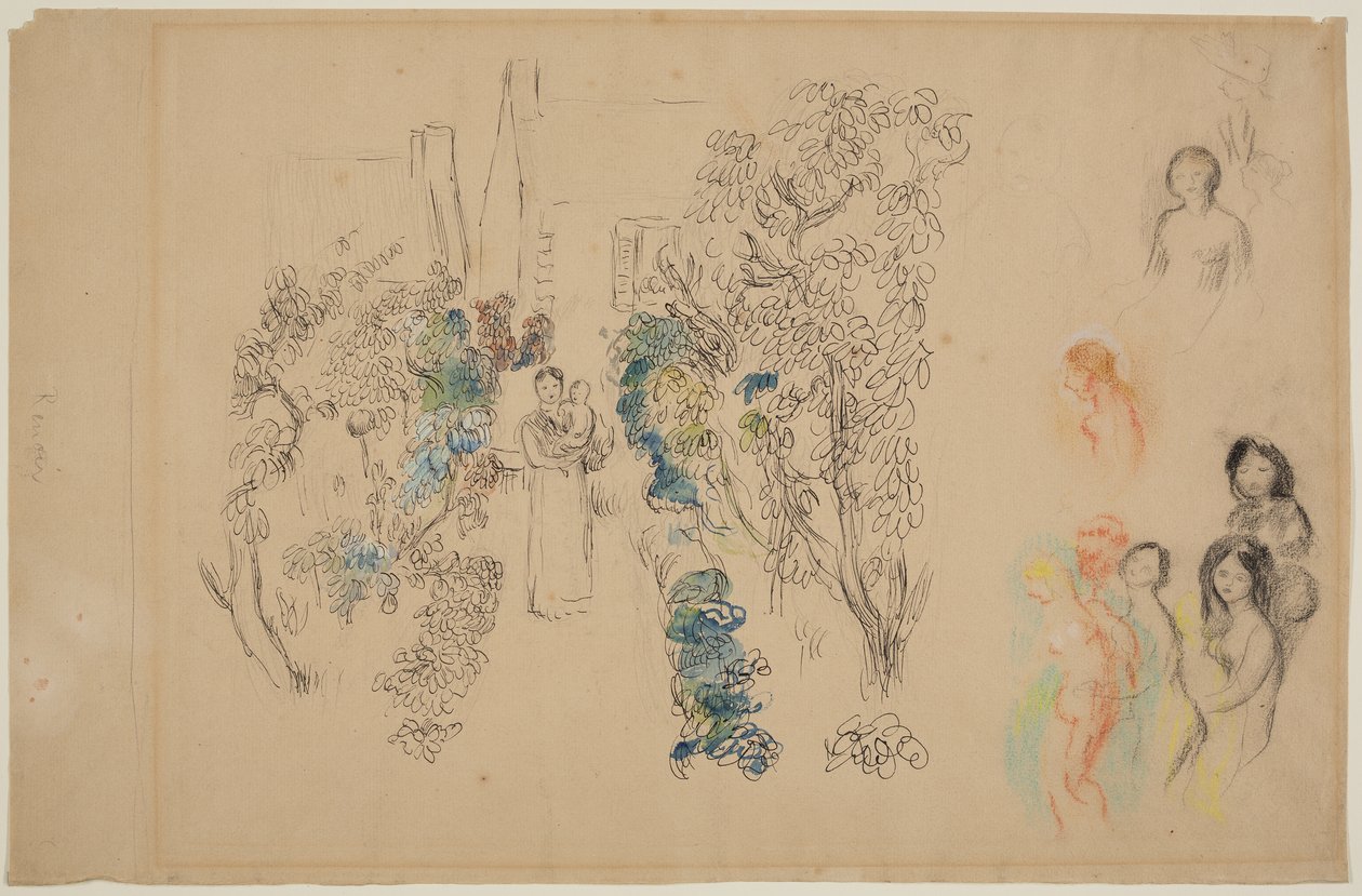 Landscape and Figures by Pierre-Auguste Renoir