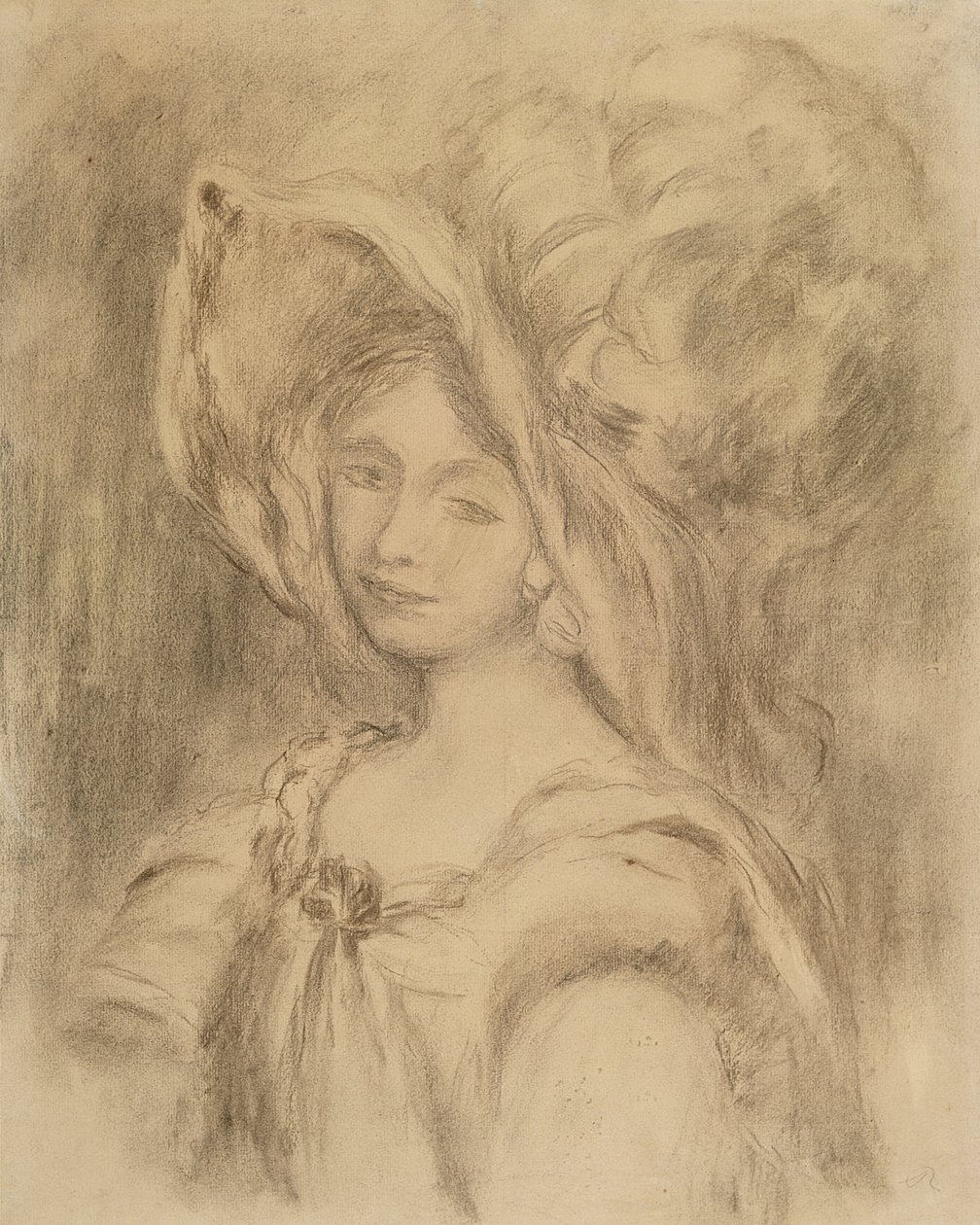 Mme Dieterle in a Hat by Pierre Auguste Renoir