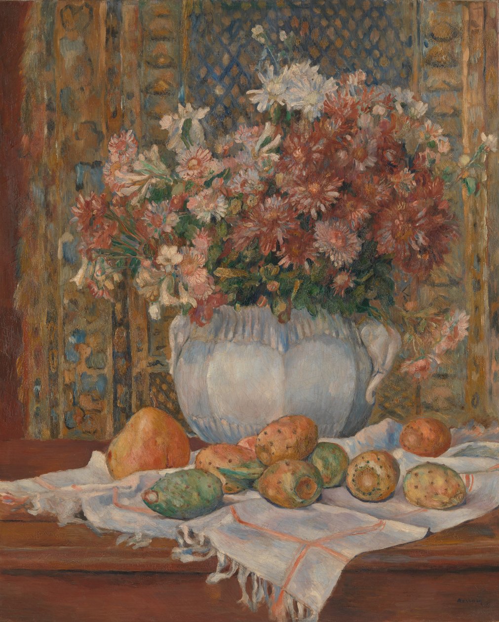 Still Life with Flowers and Prickly Pears by Pierre Auguste Renoir