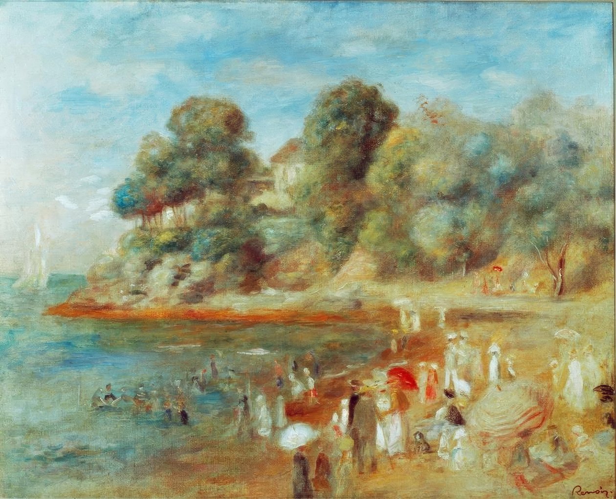 Beach at Pornic by Pierre-Auguste Renoir