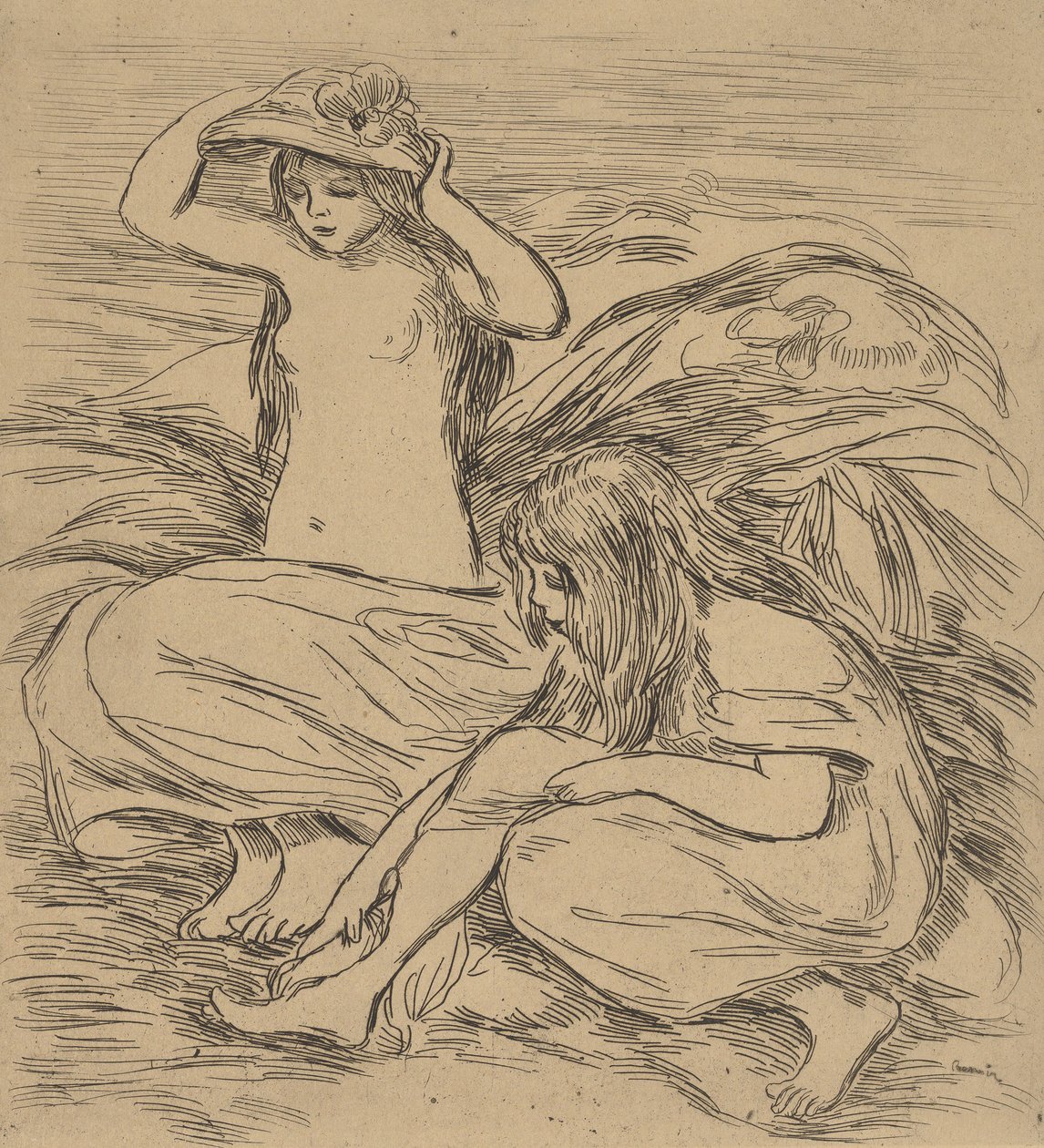 Two Bathers by Pierre-Auguste Renoir