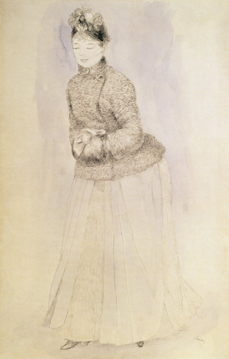 Woman with a Muff by Pierre-Auguste Renoir