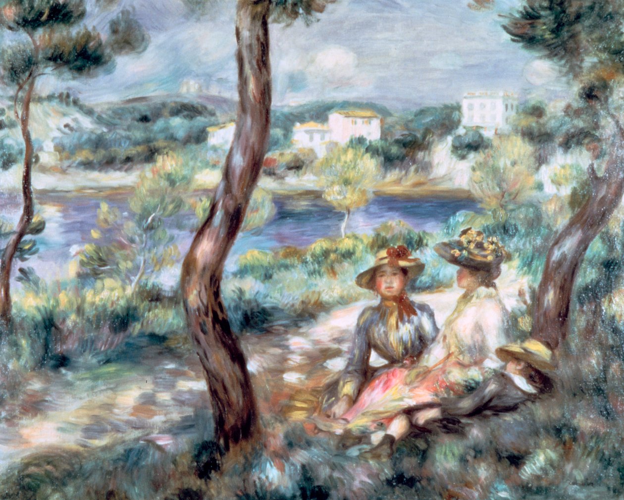 Young Girl and Boy in a Landscape, 1893 by Pierre Auguste Renoir