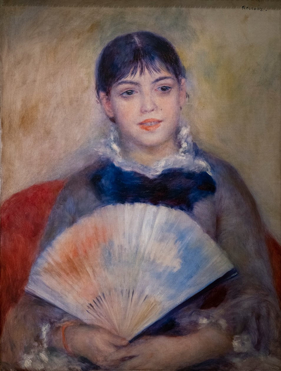 Young Woman with a Fan by Pierre-Auguste Renoir