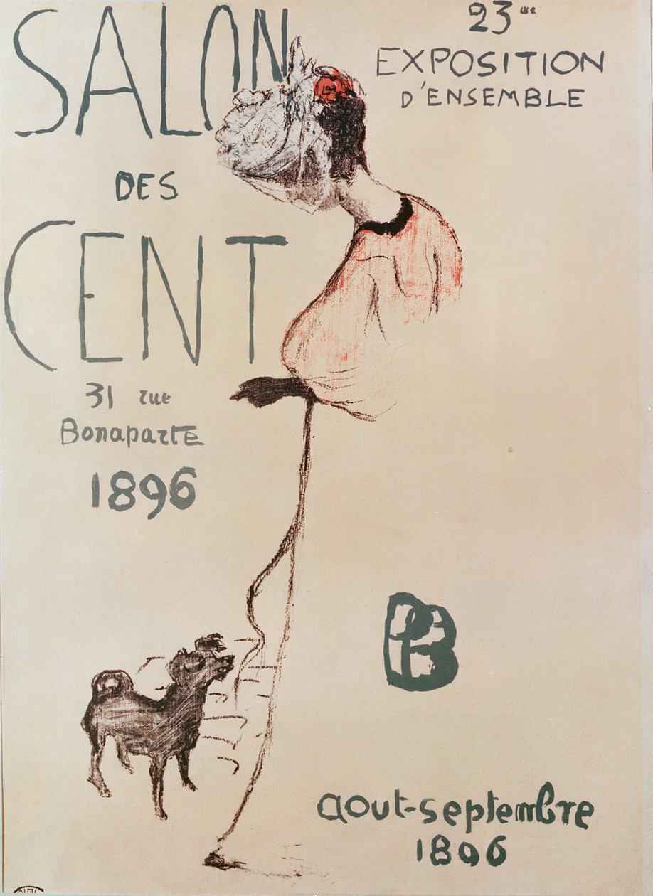 Poster Advertising the 23rd Exhibition of the Salon des Cent, 1896 by Pierre Bonnard
