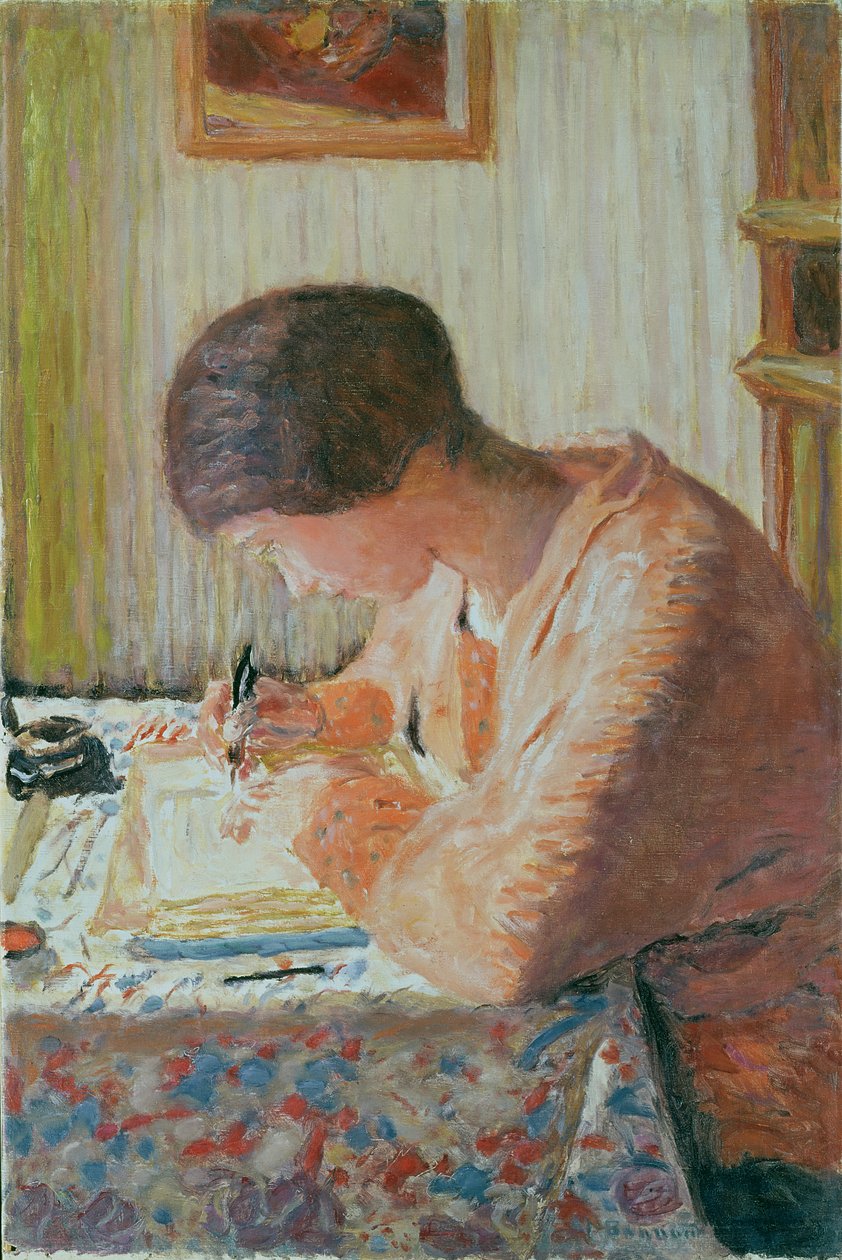 Woman Writing by Pierre Bonnard