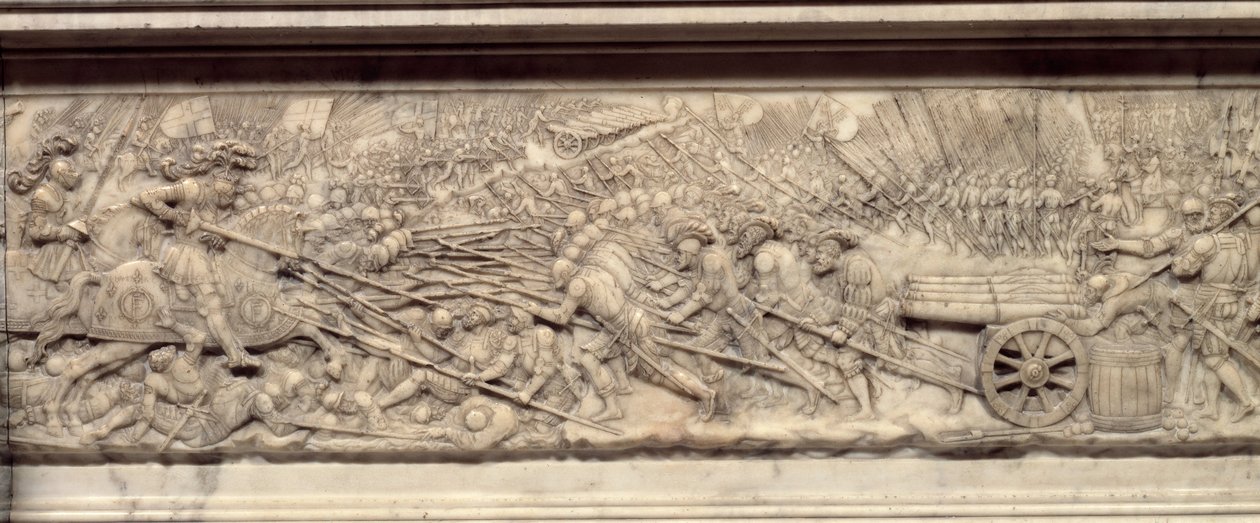 The Battle of Marignan in 1515. Tomb of the Heart of the King of France Francois I: Low relief by Pierre Bontemps by Pierre Bontemps