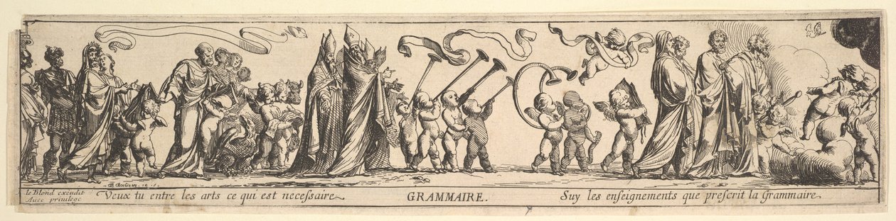 Triumph of Grammar, 17th century by Pierre Brebiette