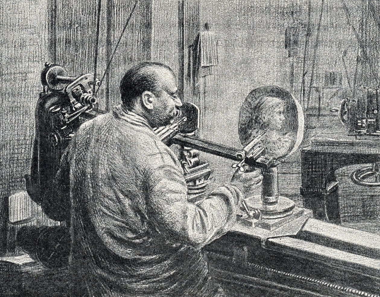 A medalist using a kind of pantograph milling machine by Pierre Calmettes