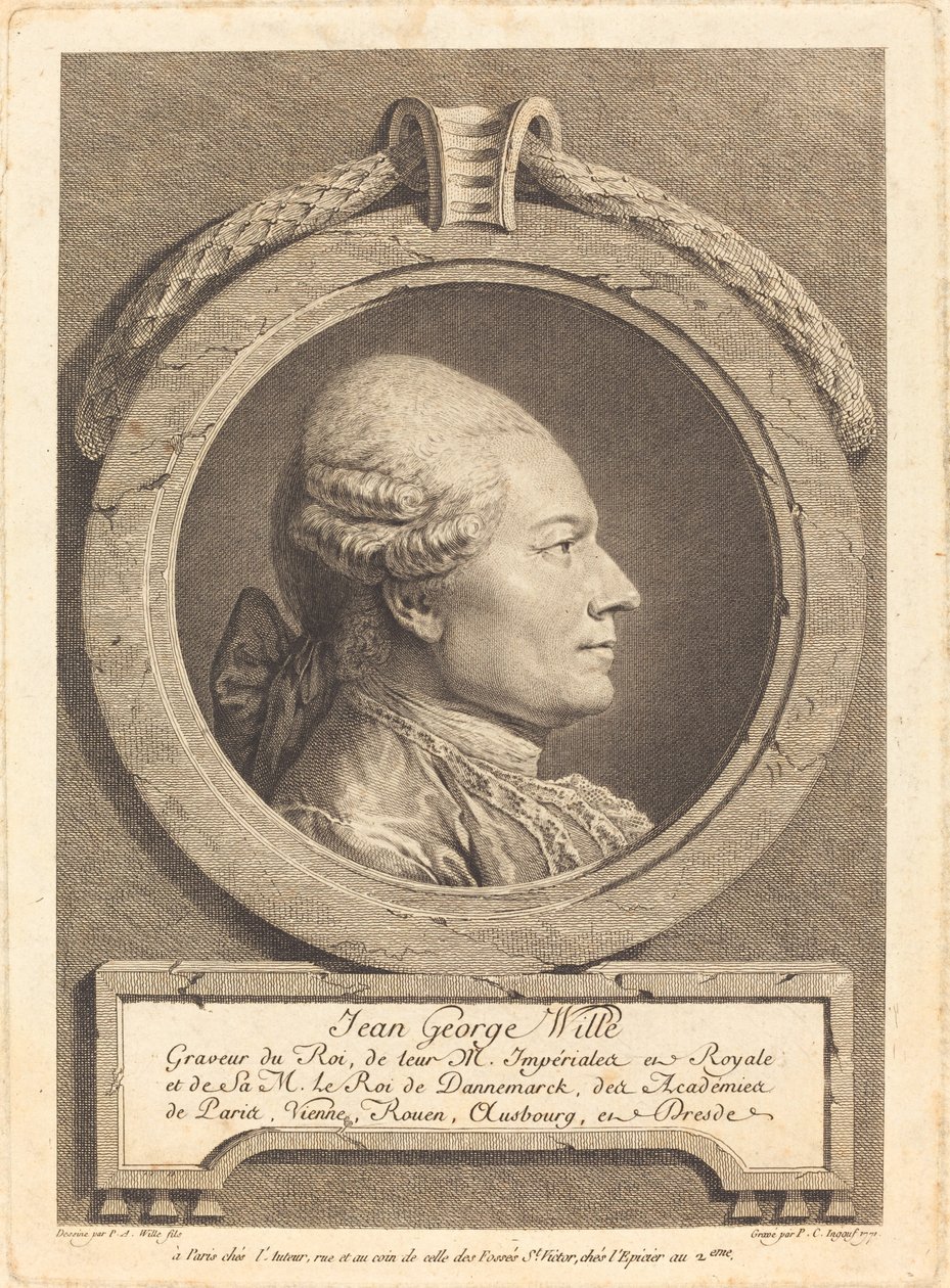 Jean George Wille by Pierre Charles Ingouf after Pierre Alexandre Wille