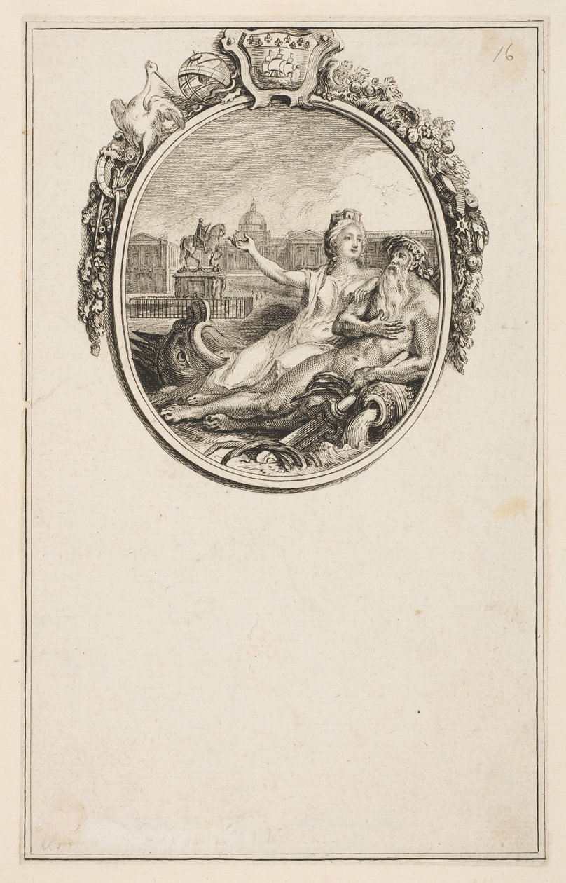 Inauguration of the Equestrian Statue of Louis XV, 1766 by Pierre Chenu