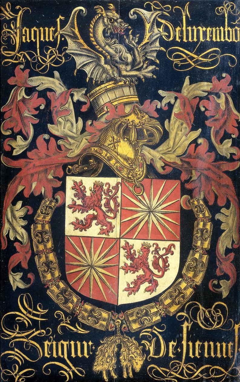 Shield of Jacob of Luxemburg, Lord of Fiennes, in his Capacity as Knight of the Order of the Golden Fleece by Pierre Coustain (attributed to)