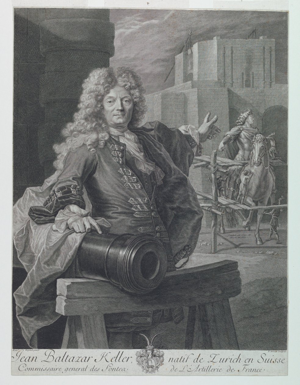 Portrait of Jean-Balthasar Keller by Pierre Drevet