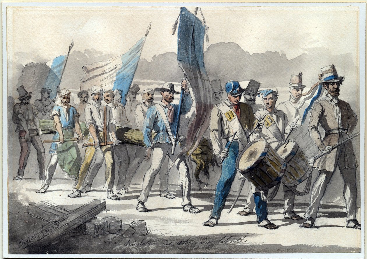 The Planting of a Tree of Liberty in France in 1848 by Pierre Eugène Lacoste