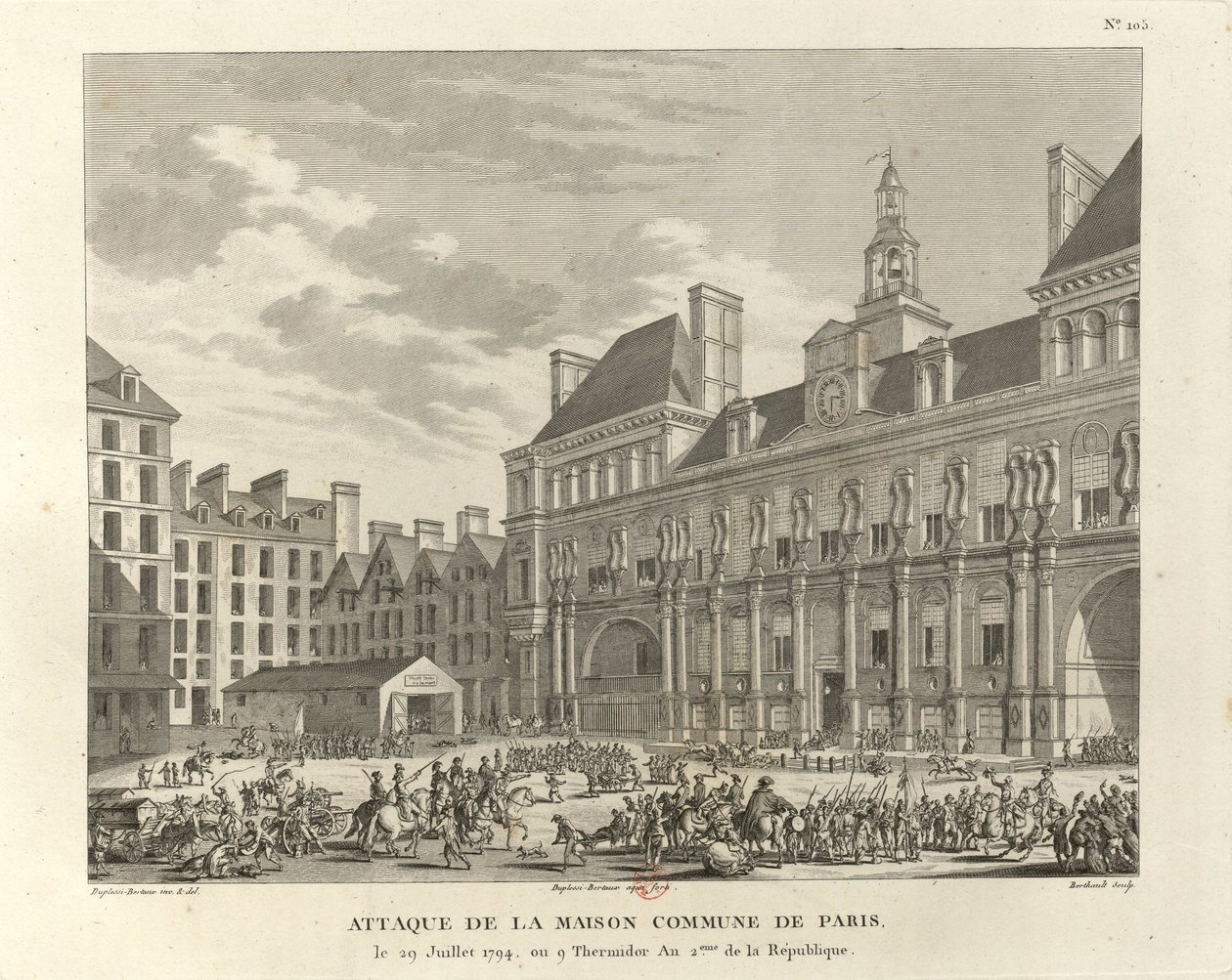 Attack on the Paris Commune House by Pierre-Gabriel Berthault
