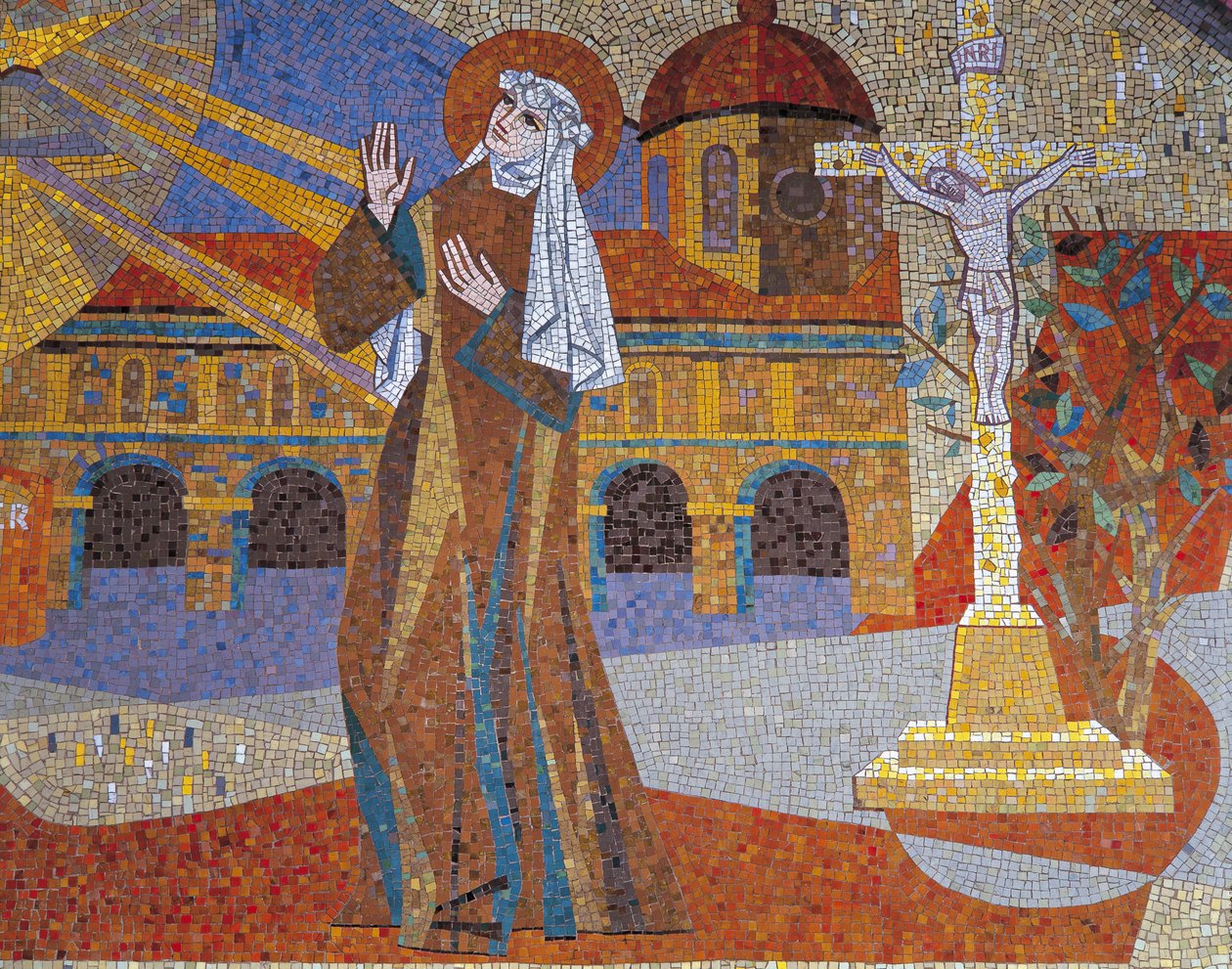 Close-up of a Mural, St. Therese