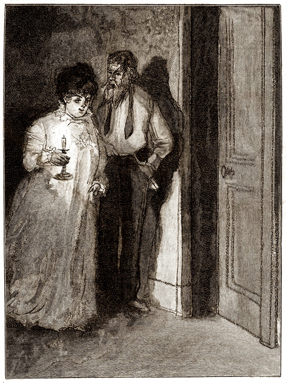 "Boule de Suif": Elisabeth Rousset refuses to sleep with Cornudet, early 20th century by Pierre Georges Jeanniot