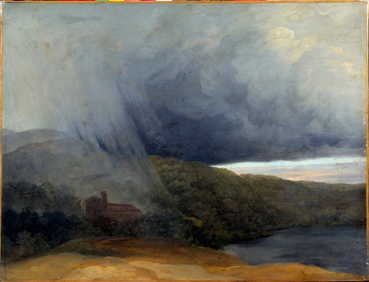 Storm by a lake by Pierre Henri de Valenciennes