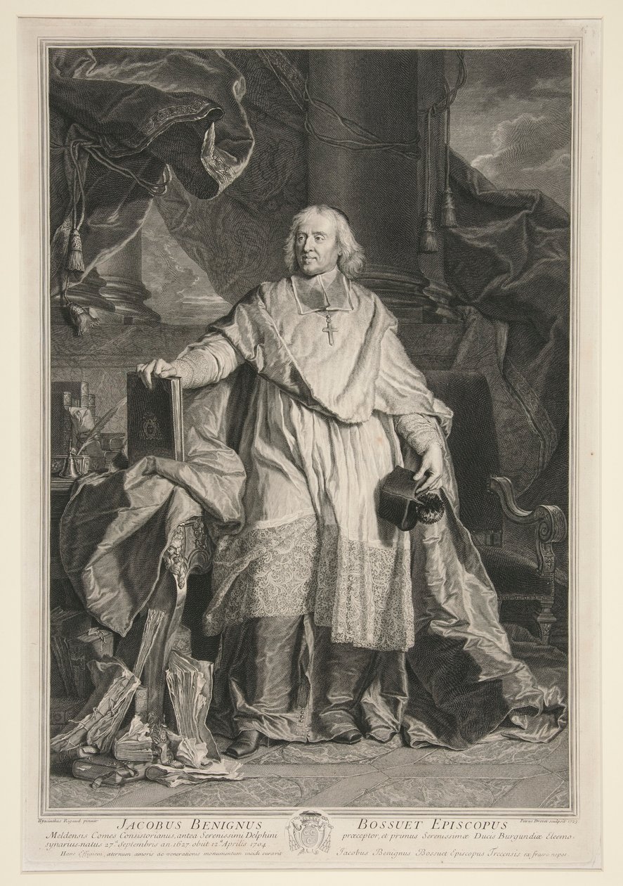Portrait of Jacques Benigne Bossuet by Pierre-Imbert Drevet