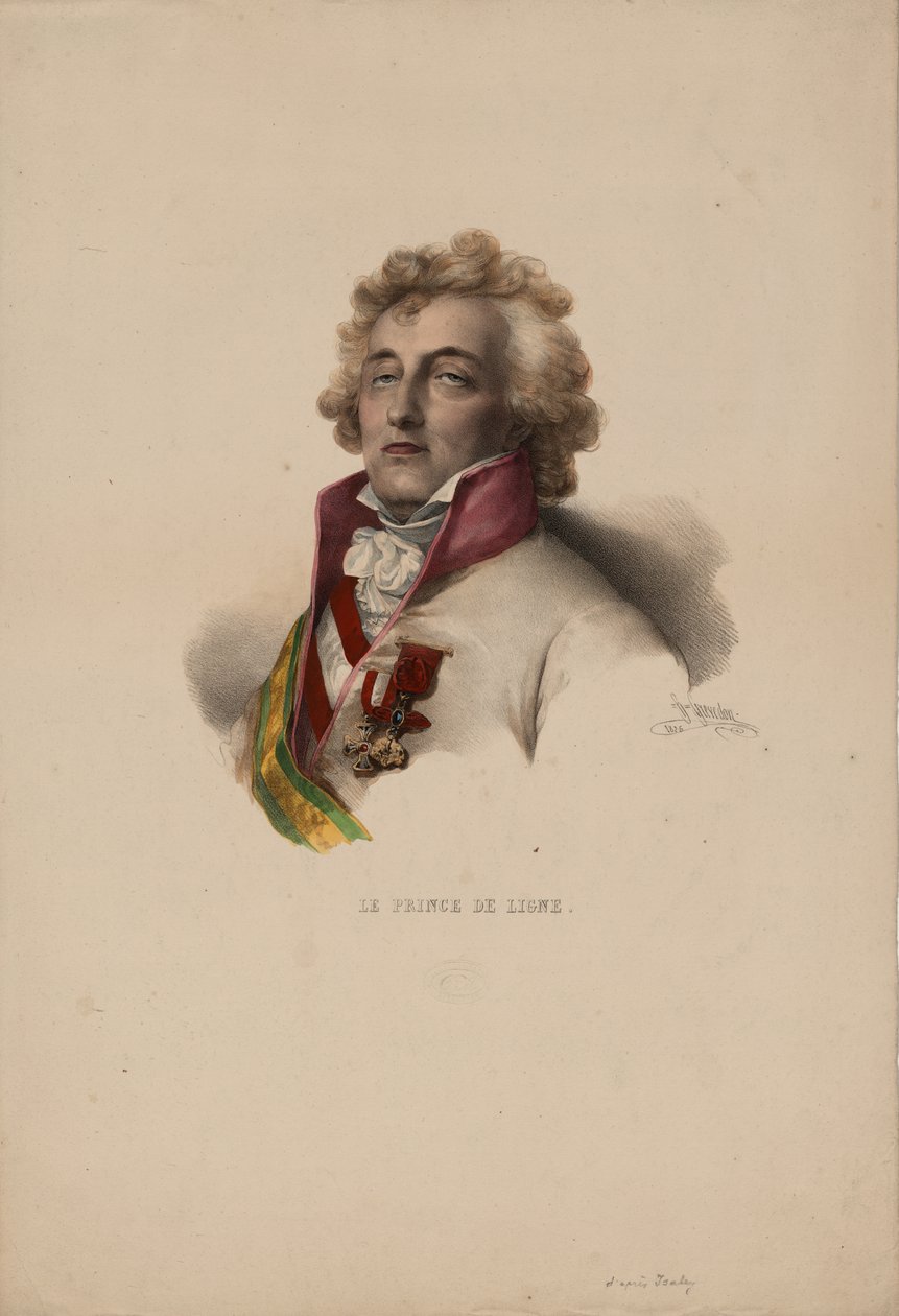 Portrait of Charles-Joseph, Prince de Ligne by Pierre Louis Henri Grevedon
