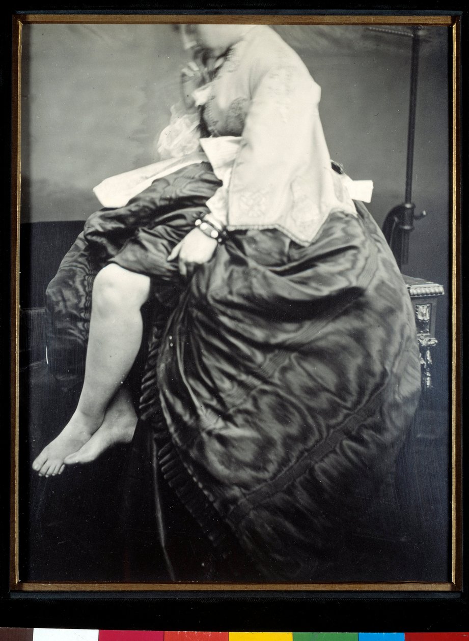 Countess Verasis de Castiglione Sitting on a Table by Pierre-Louis Pierson