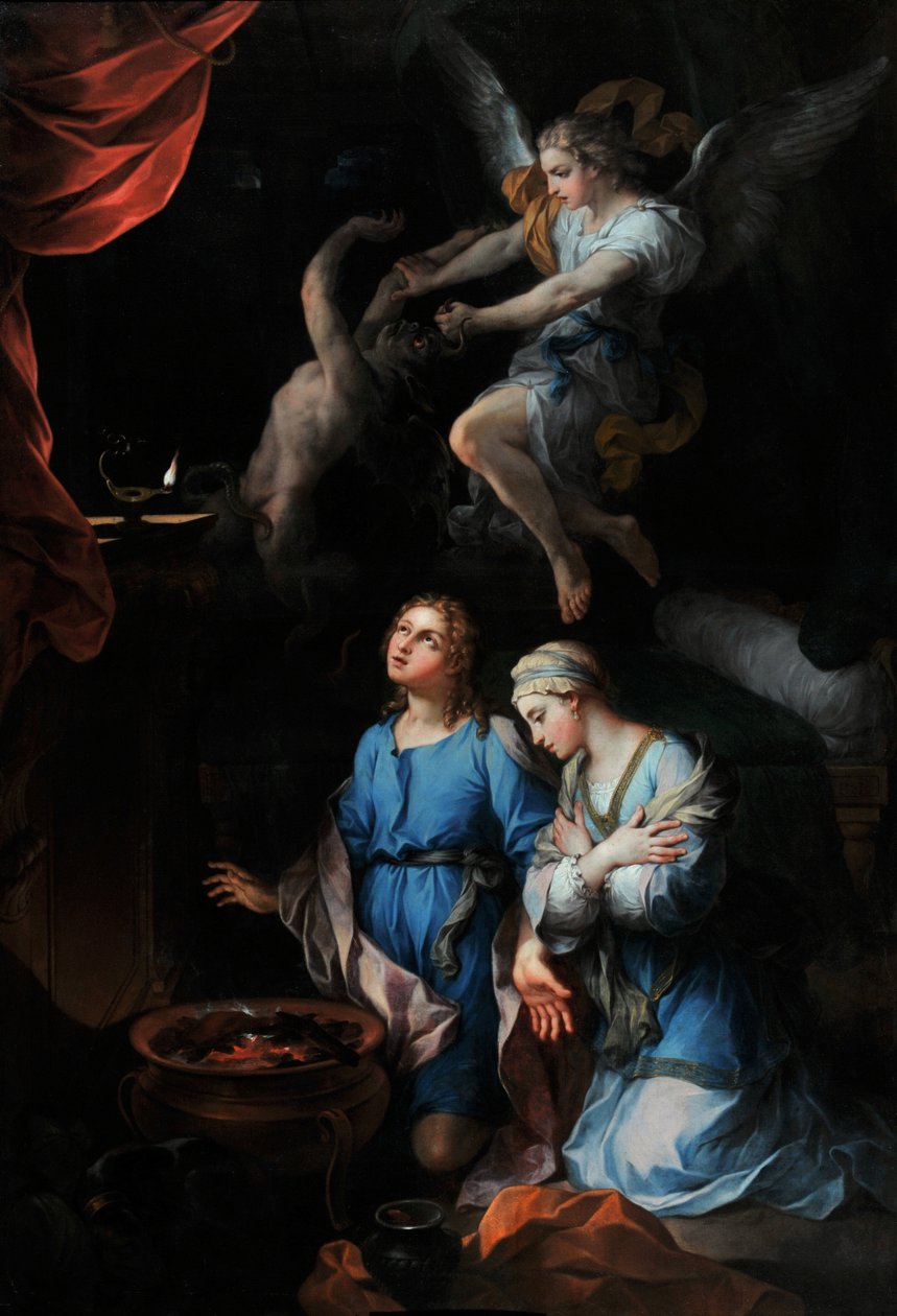 History of Tobie: First Wedding Night of Tobie and Sarra (Sarah, Sara) by Pierre Parrocel