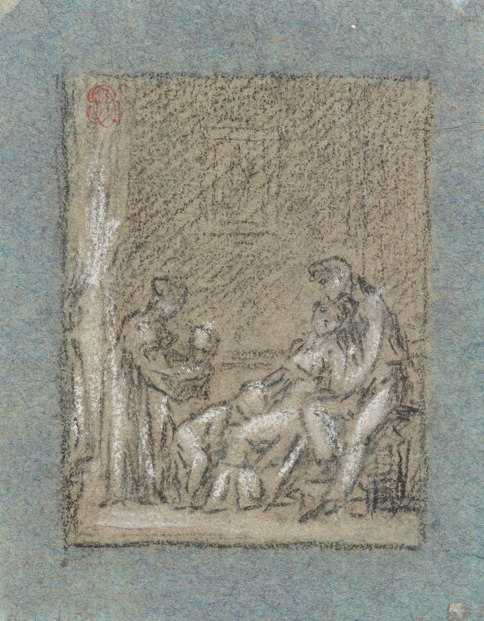 Study for Une Famille dans la Désolation by Pierre Paul Prud