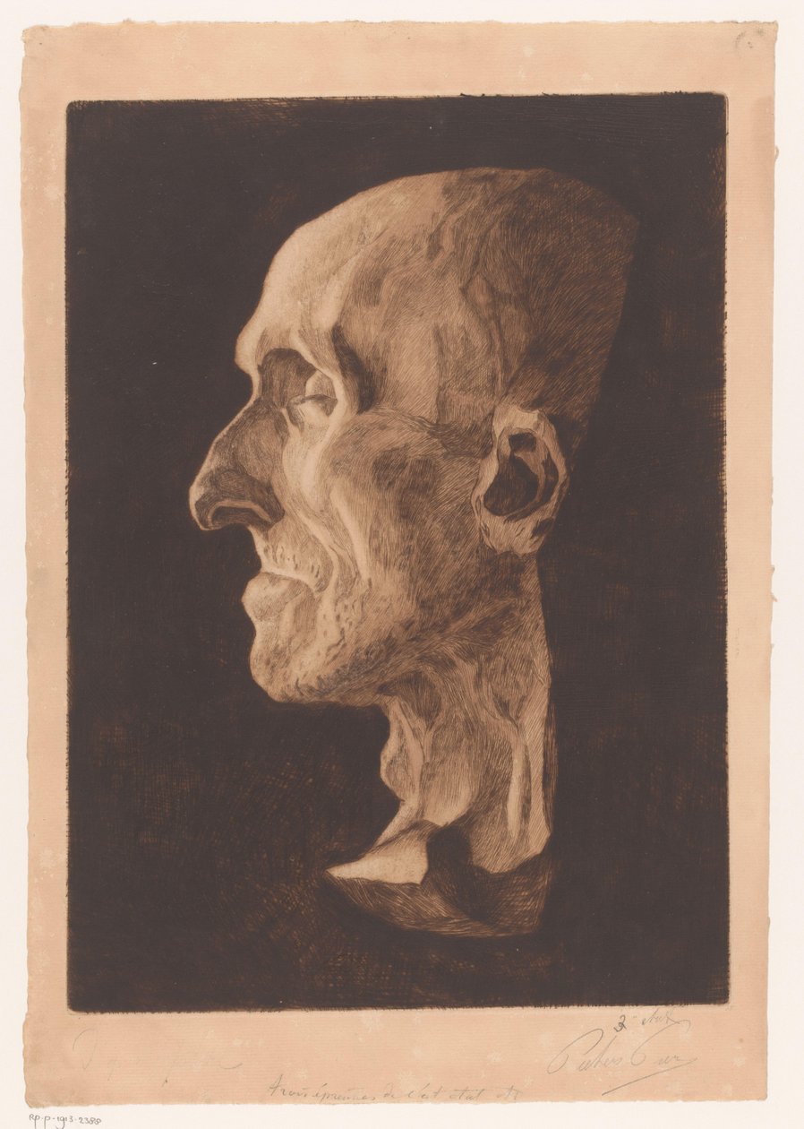 Death Mask of Antonio Canova by Pierre Peeters (signed by artist)