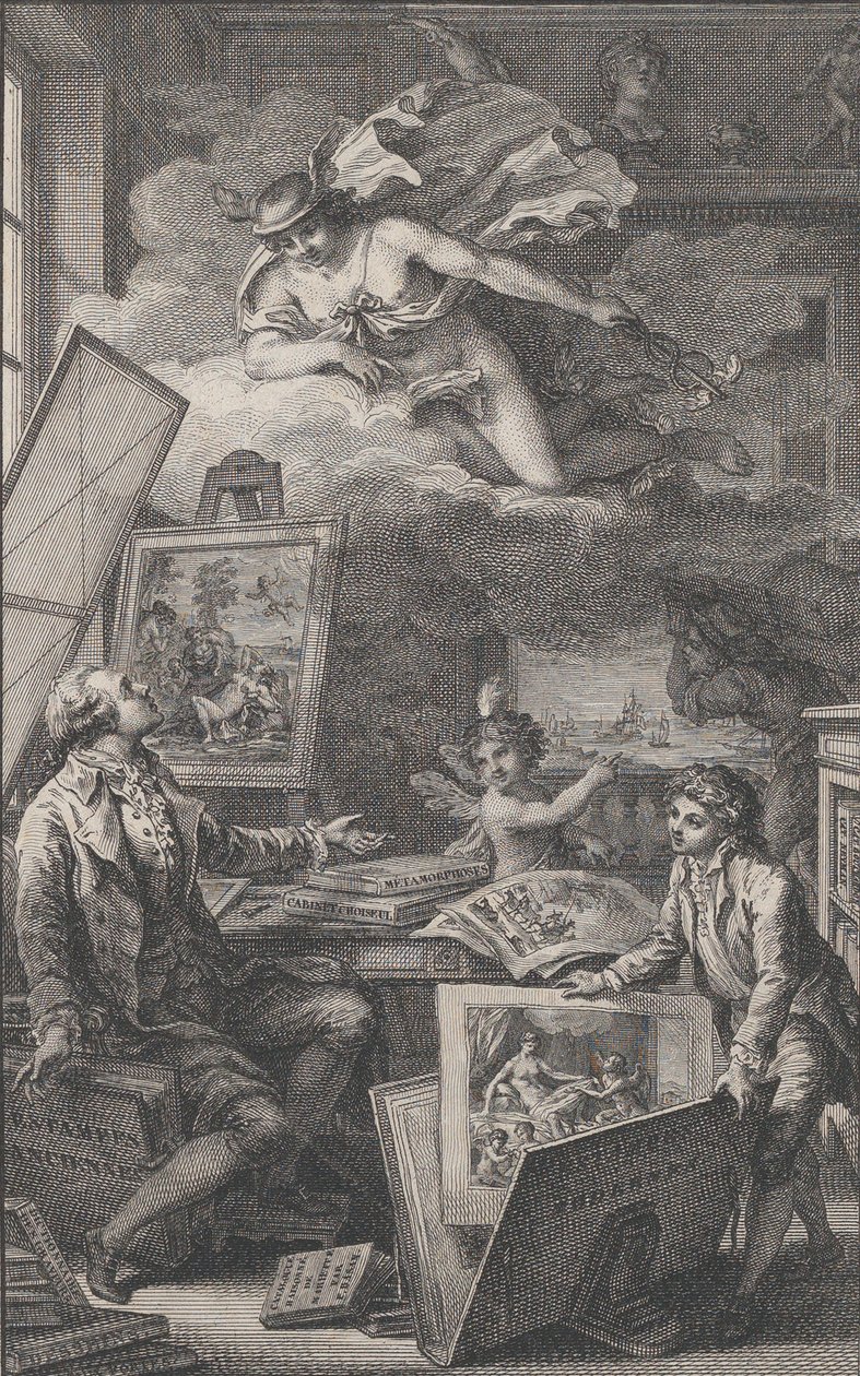 In Memory of P. FR. Basan, an engraving for the catalogue of the collection of P.-F. Basan by Pierre Philippe Choffard