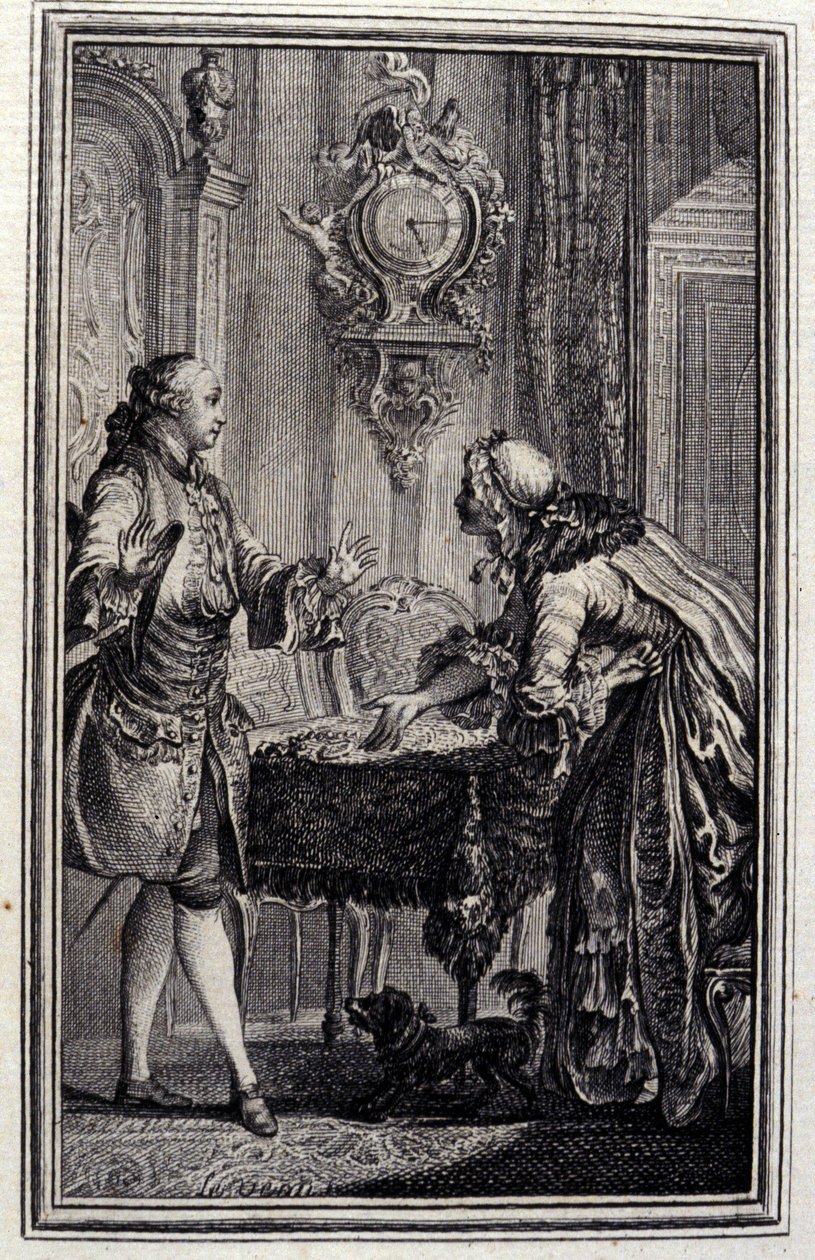 Le Gascon punished (Illustration by P.P. Choffard) by Pierre Philippe Choffard