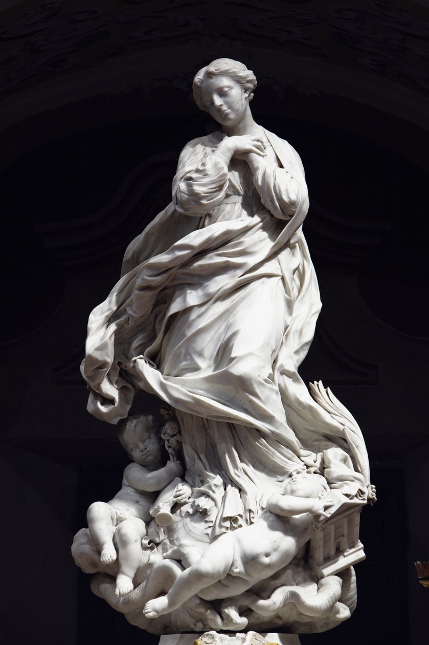 The Immaculate Conception, Santa Maria Immaculate placed on the altar of the scenographic chapel 1669-70 by Pierre Puget