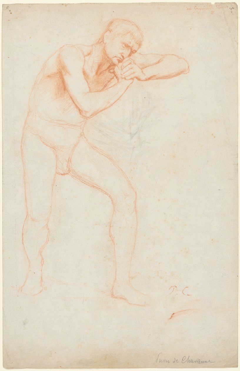 Male Nude by Pierre Puvis de Chavannes