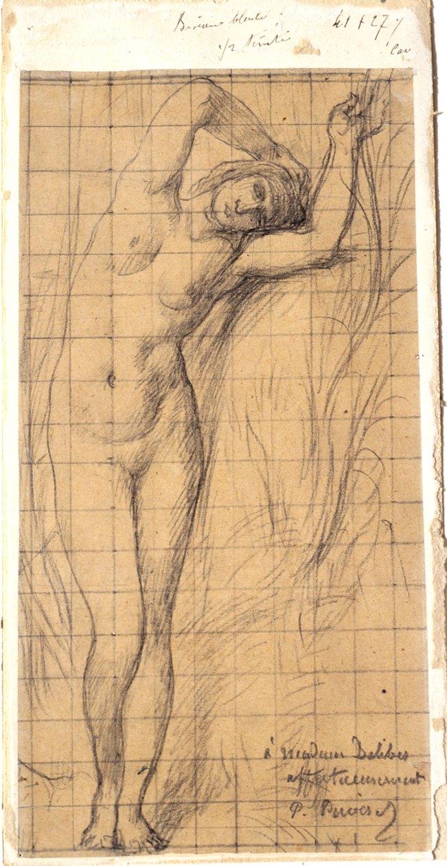 Study for figure of "The Saône" by Pierre Puvis de Chavannes