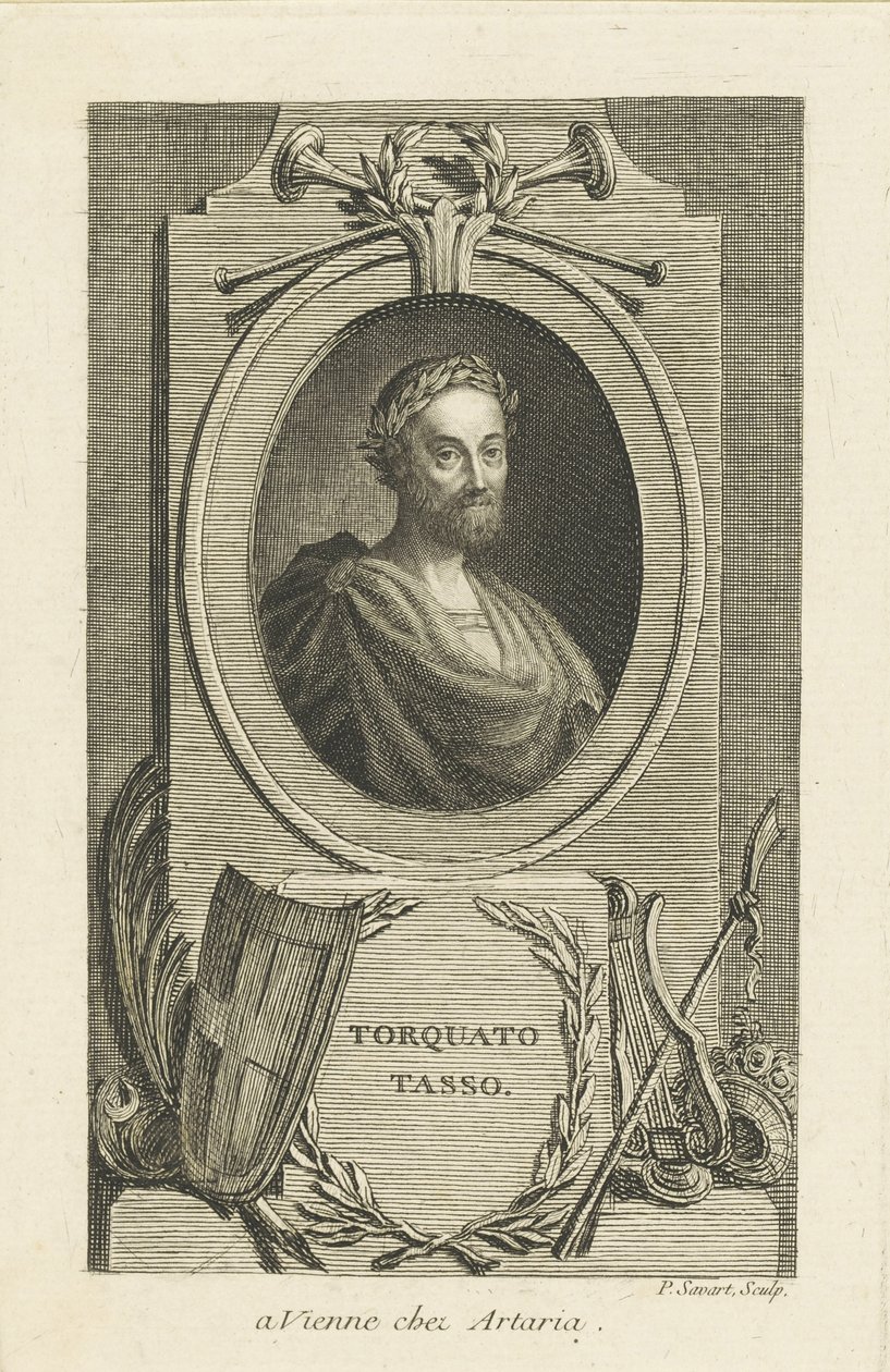 Portrait of Torquato Tasso by Pierre Savart