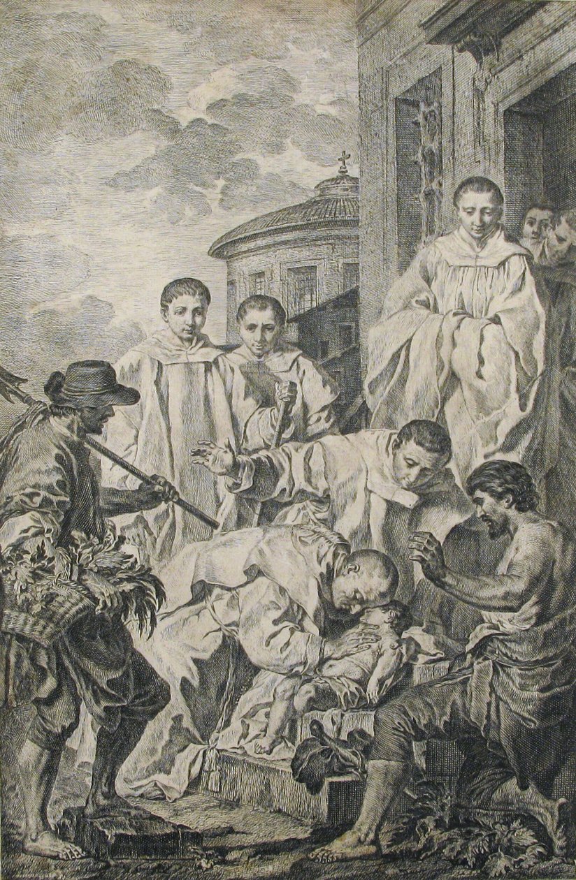 San Bendetto Resuscitates a Child, 18th century by Pierre Subleyras